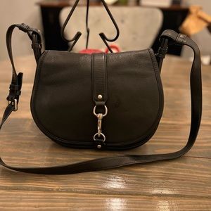 Black, small Michael Kors crossbody saddlebag